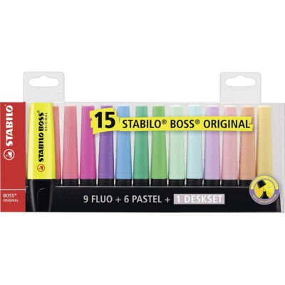 Evidenziatori Stabilo Boss - 15 Colori - immagine 2