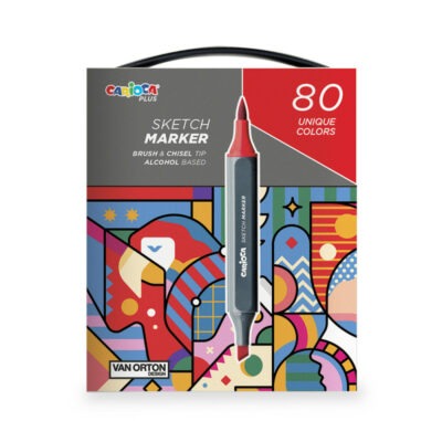 Pennarello Carioca Plus Sketch Marker Box Rigida Colori Assortiti - immagine 3