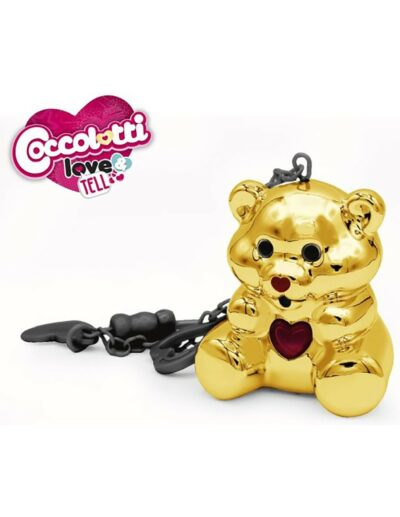 Coccolotti Oh My Gold Love & Tell, Orsetto da Collezione con Funzione Registrazione e Portachiavi - immagine 7